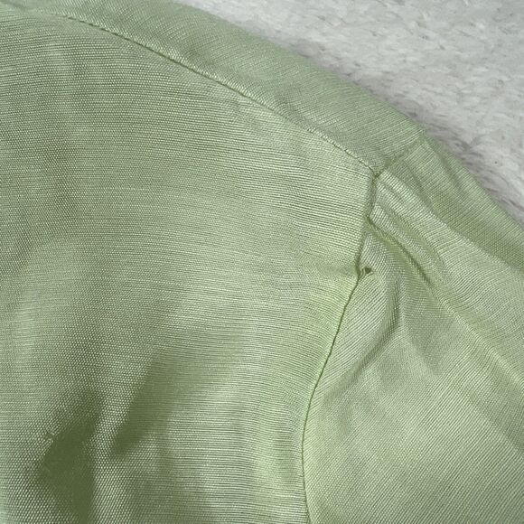 Soft Surroundings Alexis Tunic Top Sz L Green 3/4 Sleeves Split V-Neck - Picture 13 of 15